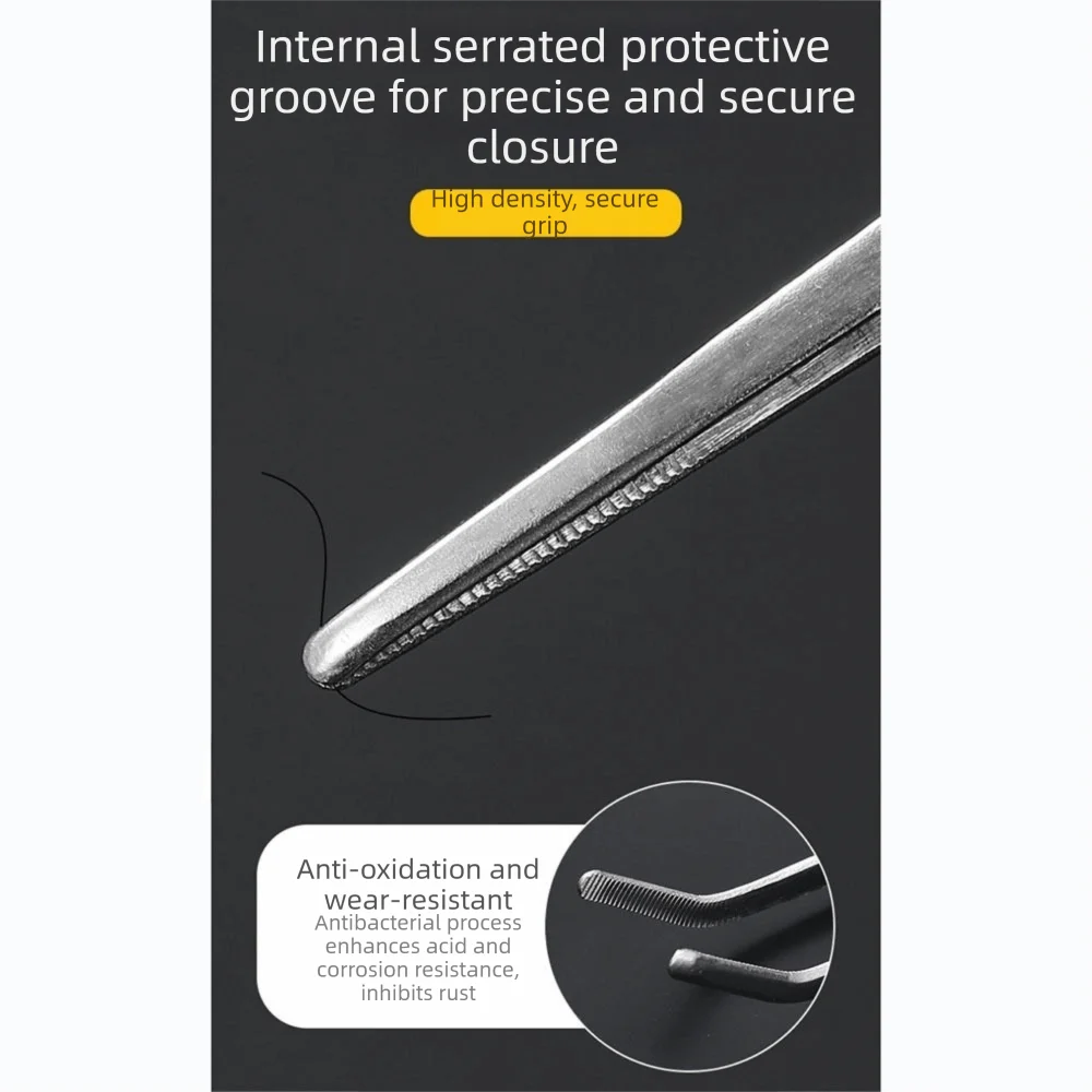 4Pcs Straight/Curved Tips Stainless Steel Tweezers Long Handle 20cm Aquarium Clean Tweezers Multi-functional Anti-Rust
