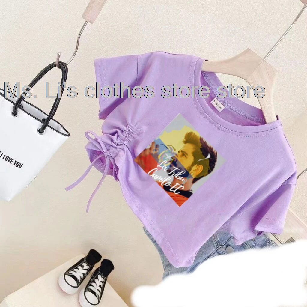 Children's size Camilo Echeverry High Dance Summer T-shirt Letter Printing Short clothing Streetwear T-shirt Kawaii Clothes Girl