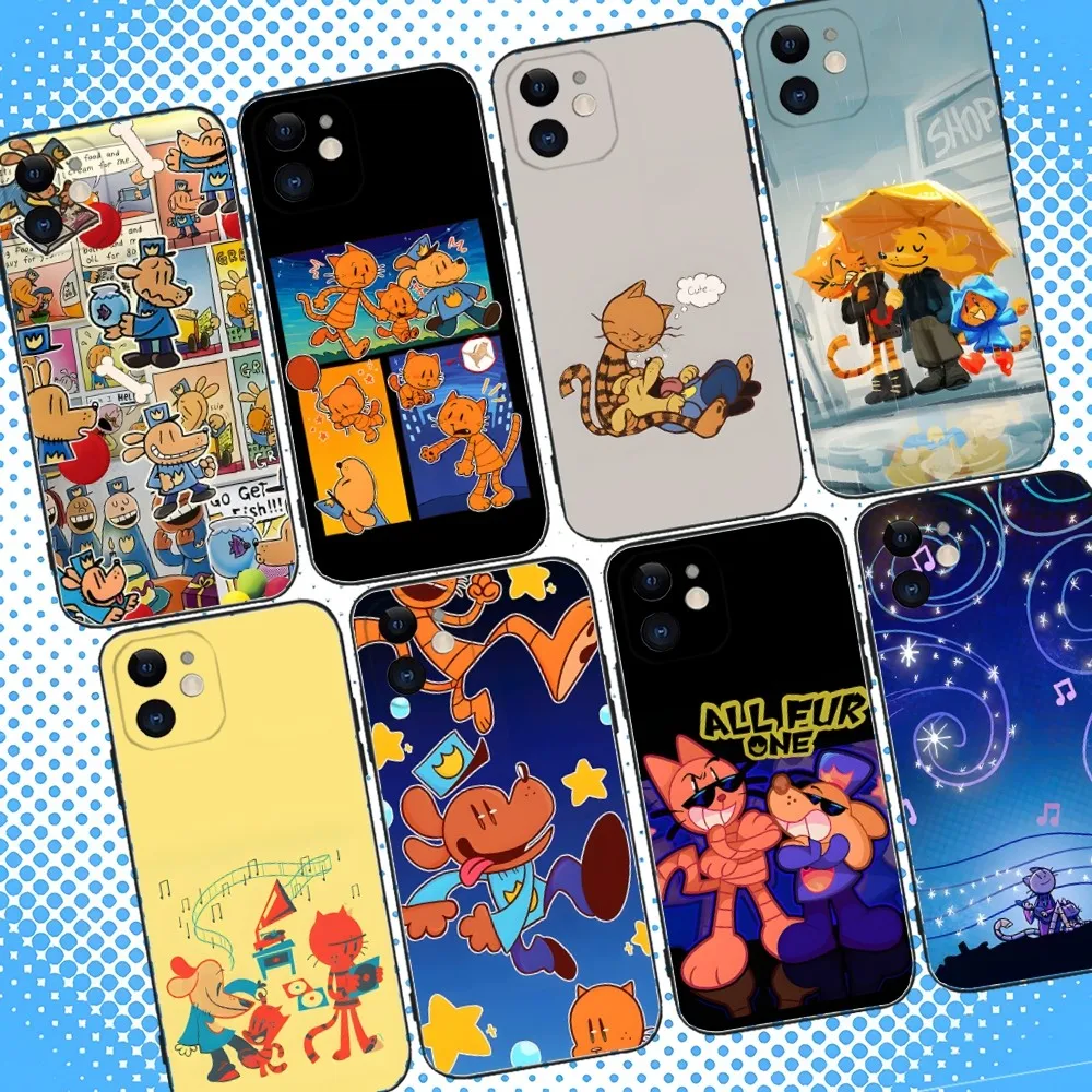 

Dog Man Dav Pilkey Phone Case For iPhone 16,15,14,13,12,11,Pro,Max,Plus,X,XS,XR,SE,8,7,Mini,Soft Silicone Black Case