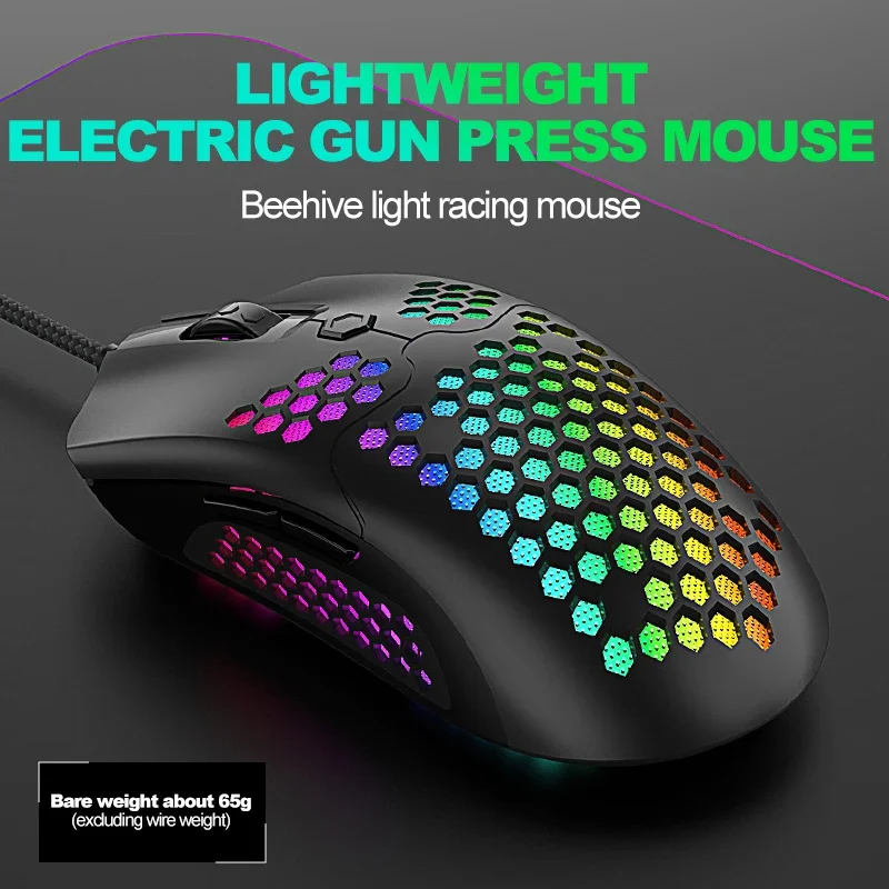 

2022 USB Wired Gaming Mouse 7 Buttons RGB Light Cellular Optical USB Computer Mouse Game Mice For PC Computer Laptop accessorie