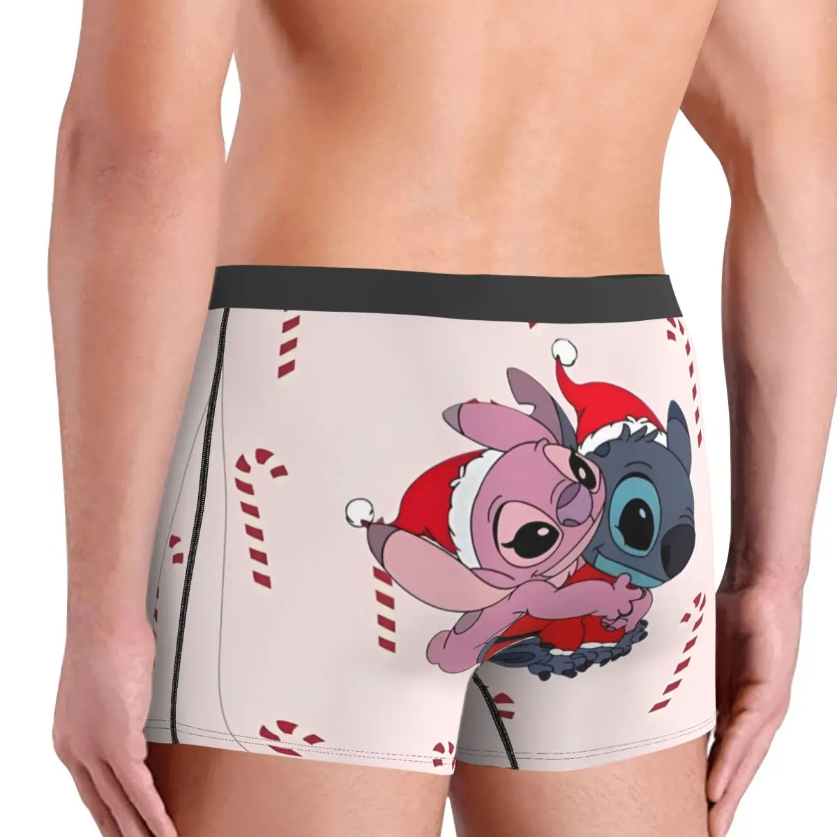 Stitch Christmas Boxershorts 3D Pouch Underwear Trenky Print Boxer Brief Breathable Men\'s Underpants Plus Size 2XL