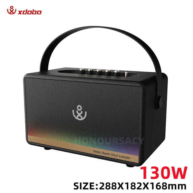 130W High Power XDOBO Mirage Ultra Portable Wireless Bluetooth Speaker Home Theater Karaoke Sound Box 6.5mm Instrument Interface