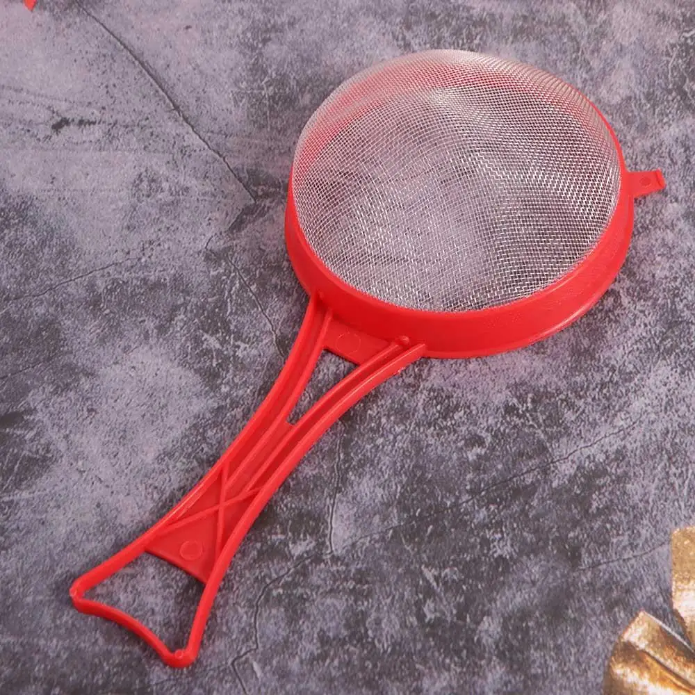4Pcs/Set Kitchen Tool Plastic Flour Sieve Fine Mesh with Handle Colander Multi Size Juice Filter Tea