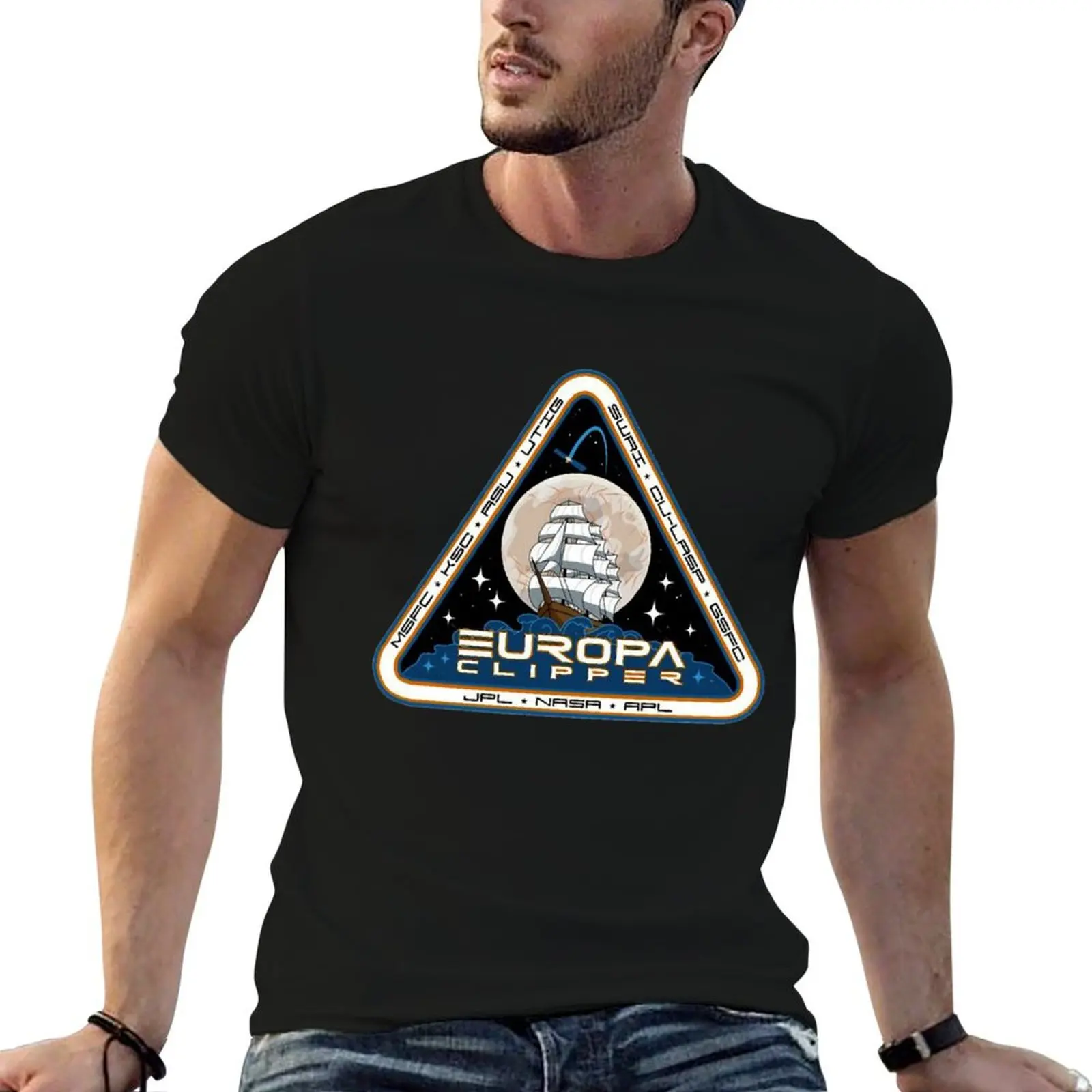 Europa Clipper mission patch T-Shirt graphic shirts quick-drying anime clothes baggy shirts mens tall t shirts