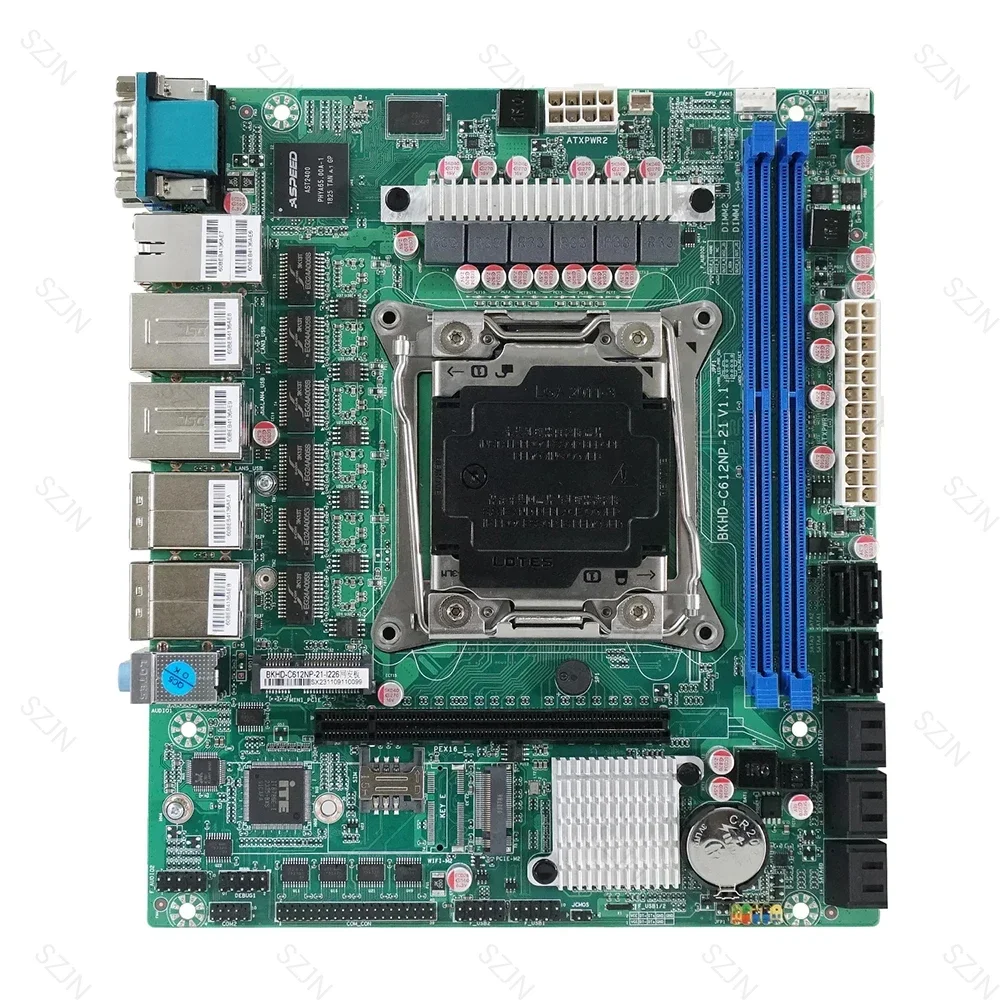 Imagem -02 - Placa Nas com 10 Cabo Sata para 10 Sata Lga20113 para Roteador Nas Servidor 6x 2.5gbps I226 e5 2640v4 1m X99 Nas-c612
