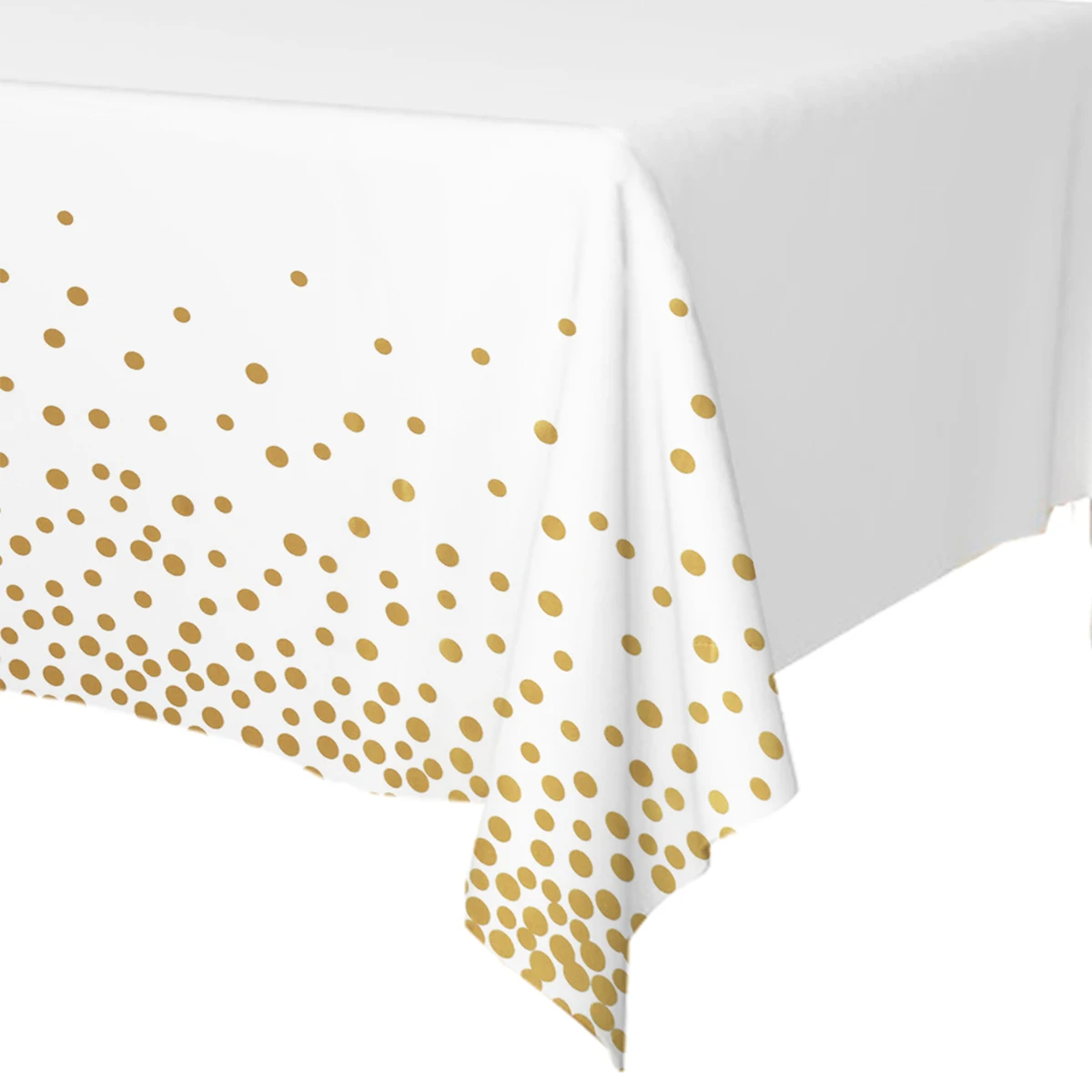 

137x274cm Rectangle Disposable Waterproof Party Tablecloth for Birthday Restaurant Wedding Outdoor Decoration White Table Cover