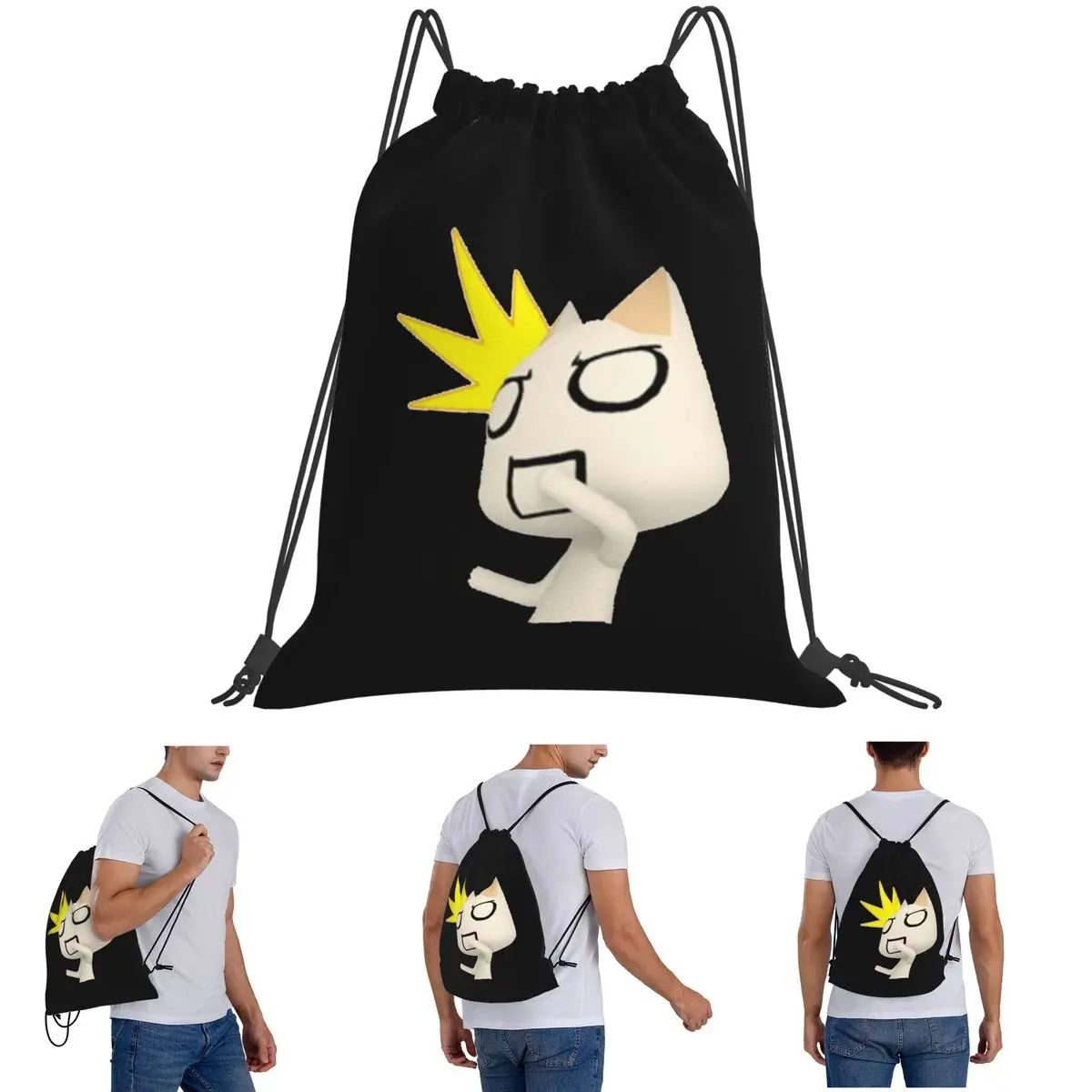 Cartoon Animation Toro Inoue Cat Backpacks Fashion Drawstring Bags Sports Bag Book Bags for Travel School