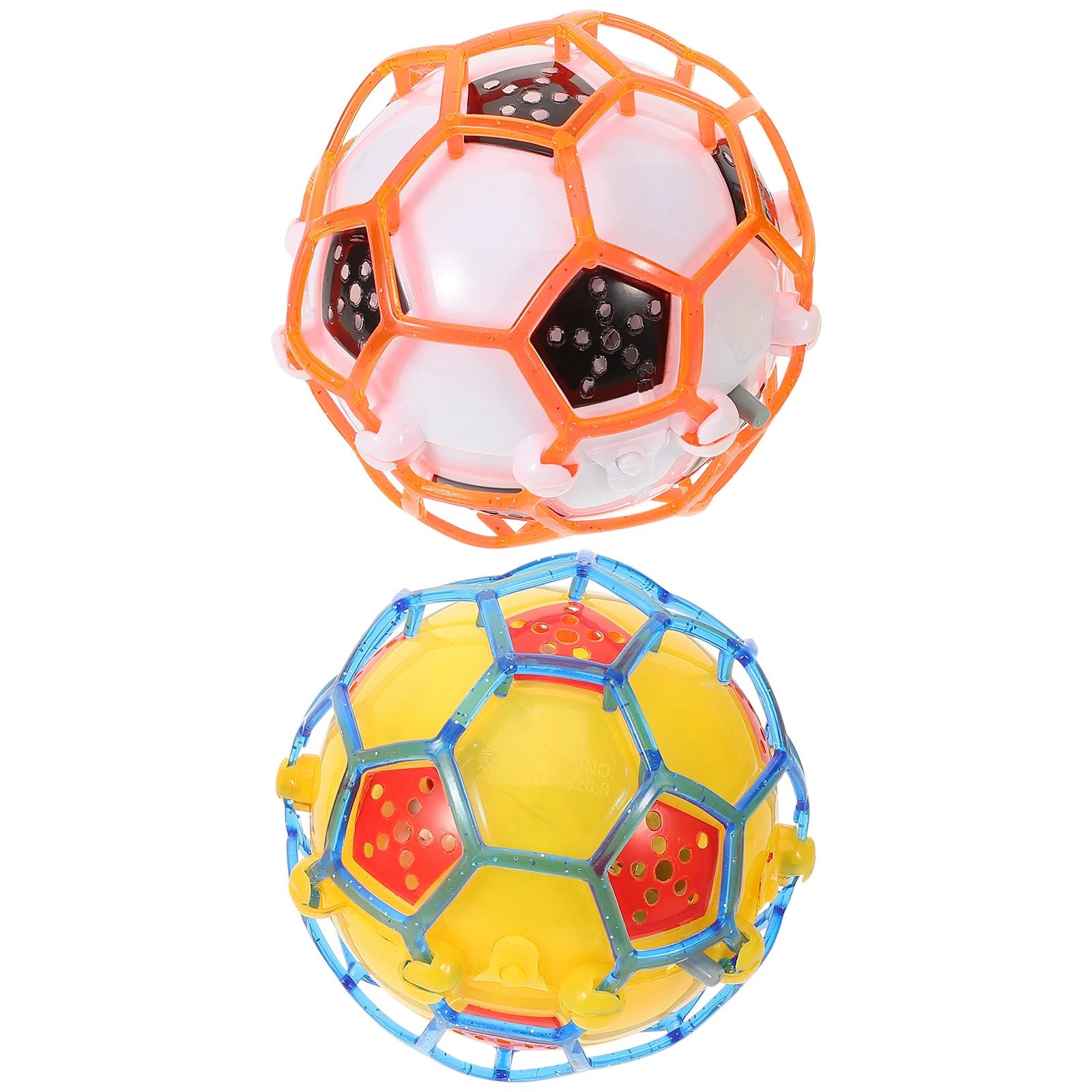 Balle de danse lumineuse pour enfants, 2 pièces, jouet de saut de Football lumineux, couleurs assorties, Flash lumineux, Football foncé, gonflable