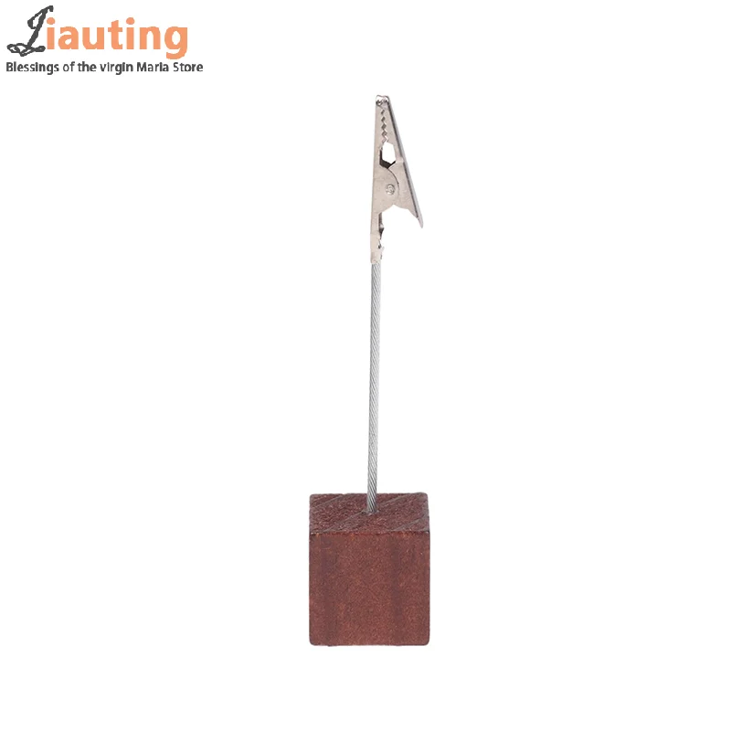 Portable Wooden Place Card Holder Clips For Perfume Essential Oils Test Tester Paper Strip Aromatherapy Paper Desktop Holder
