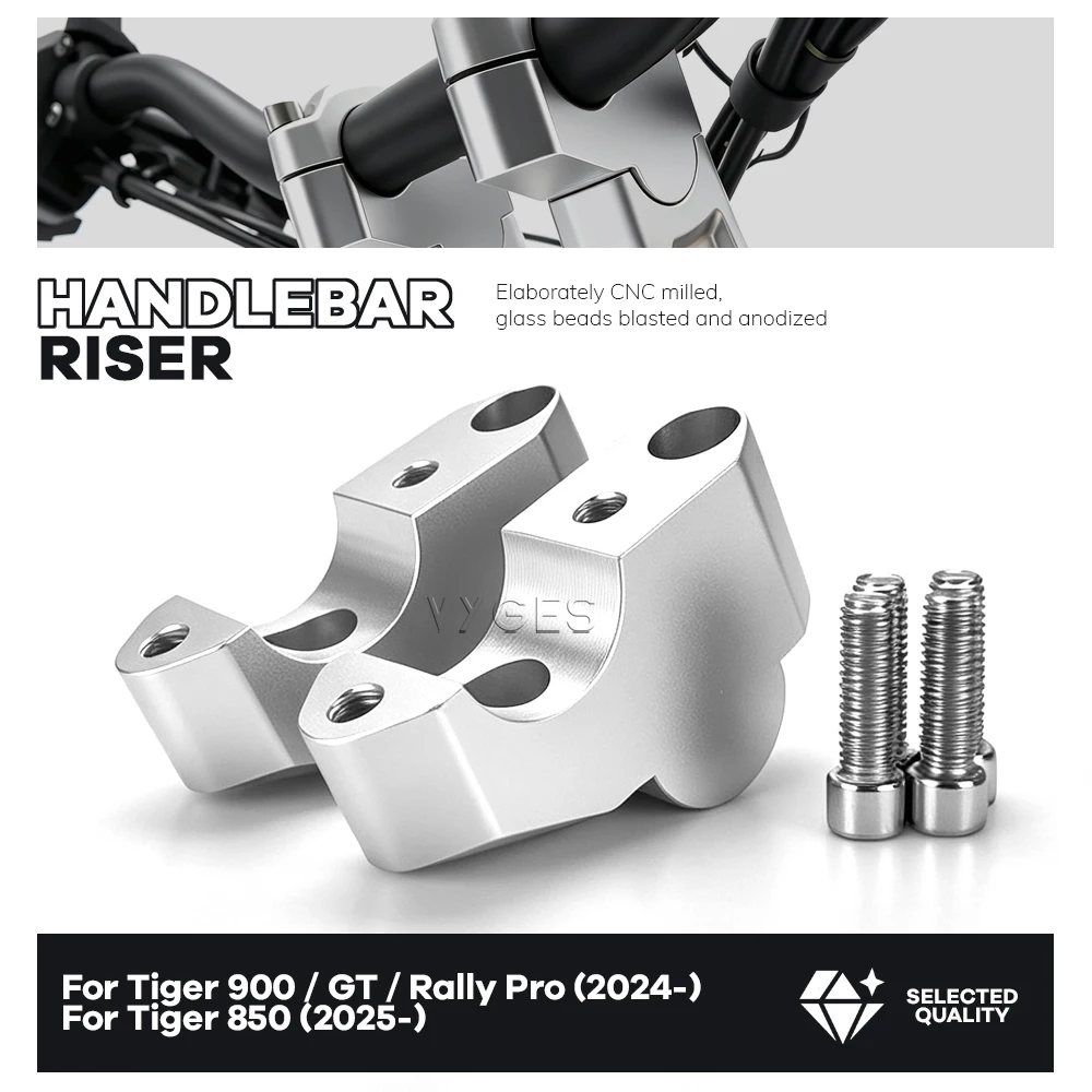 For Tiger 900 GT Tiger900 Rally Pro 2024- Tiger850 2025- Motorcycle Handlebar Riser Drag Handle Bar Clamp Extend Adapter