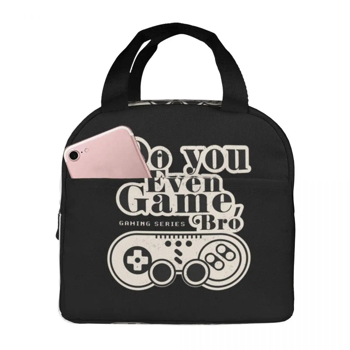 Gamer Life Do You Even Game Bro Lunch Bags Insulated Bento Box Lunch Tote Picnic Bags Thermal Bag for Woman Children Travel