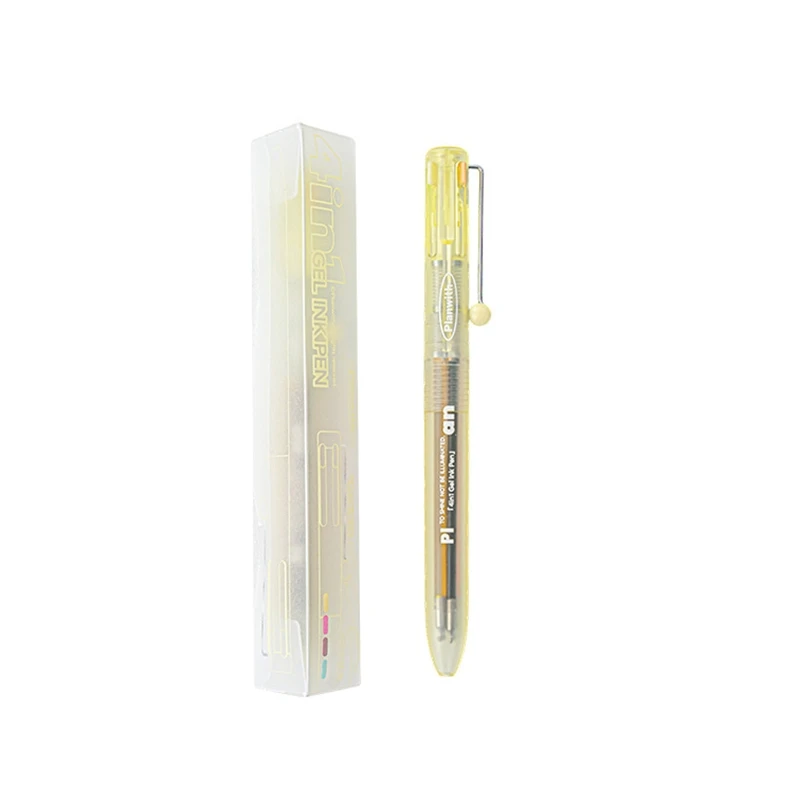 Multicolored Gel Pen Retractable 4-Color-in-1 Gel Pen 0.5MM Fine Point for Student Offices Worker Note Taking Journaling Drawing