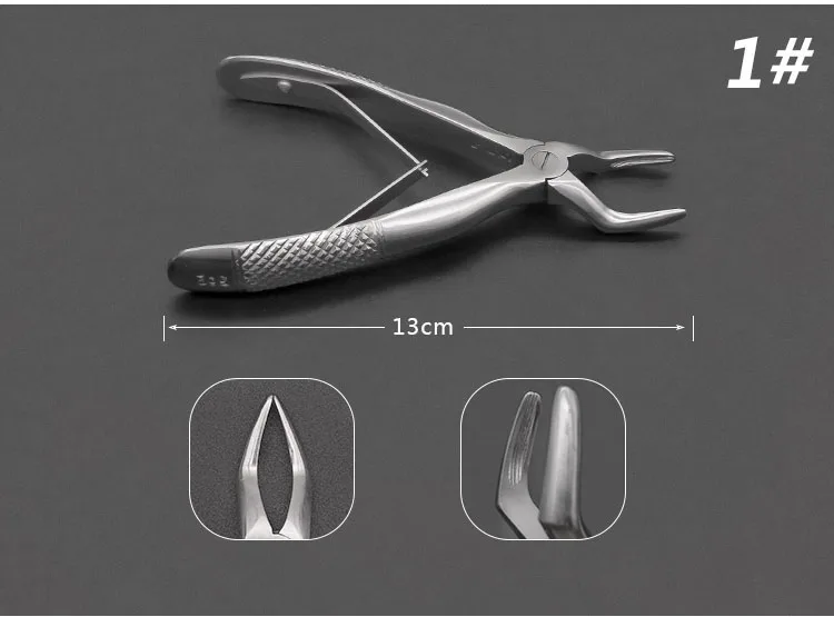 7 szt. Zestaw szczypiec do wyciągania zębów dla dzieci chirurgiczne szczypce do wyciągania zębów szczypce do wyciągania korzeni zębów ze stali