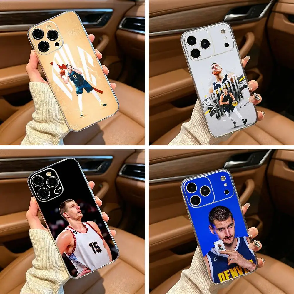 

N-Nikola- Jokic 15 MVP Phone Case For iPhone17,16,15,14,13,12,Pro Max,16/15/14 Plus XS Soft Silicone Transparent Cover