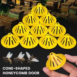 10/20Pcs Beekeeping Hive One Way Entrance Door Beehive Entrance Exit Bee Escape Prevention Device Cone Shape Reusable Vent Holes