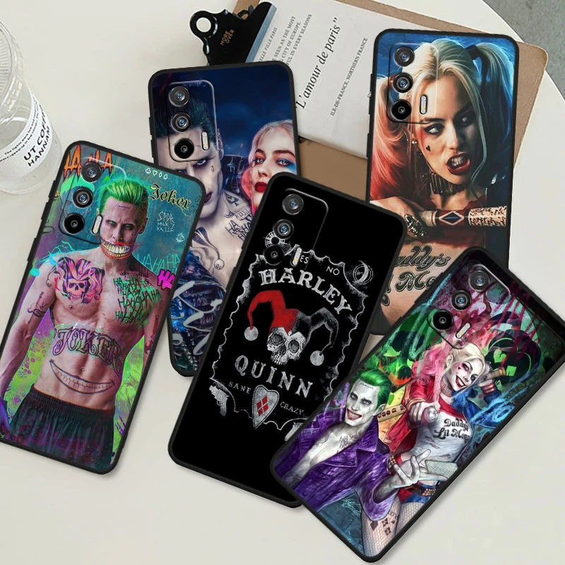 

Harley Quinn Clown For OPPO Realme GT3 2 C55 C33 C35 C30S C31 X3 X2 Q5i Q3S C21Y Pro Black Silicone Phone Case