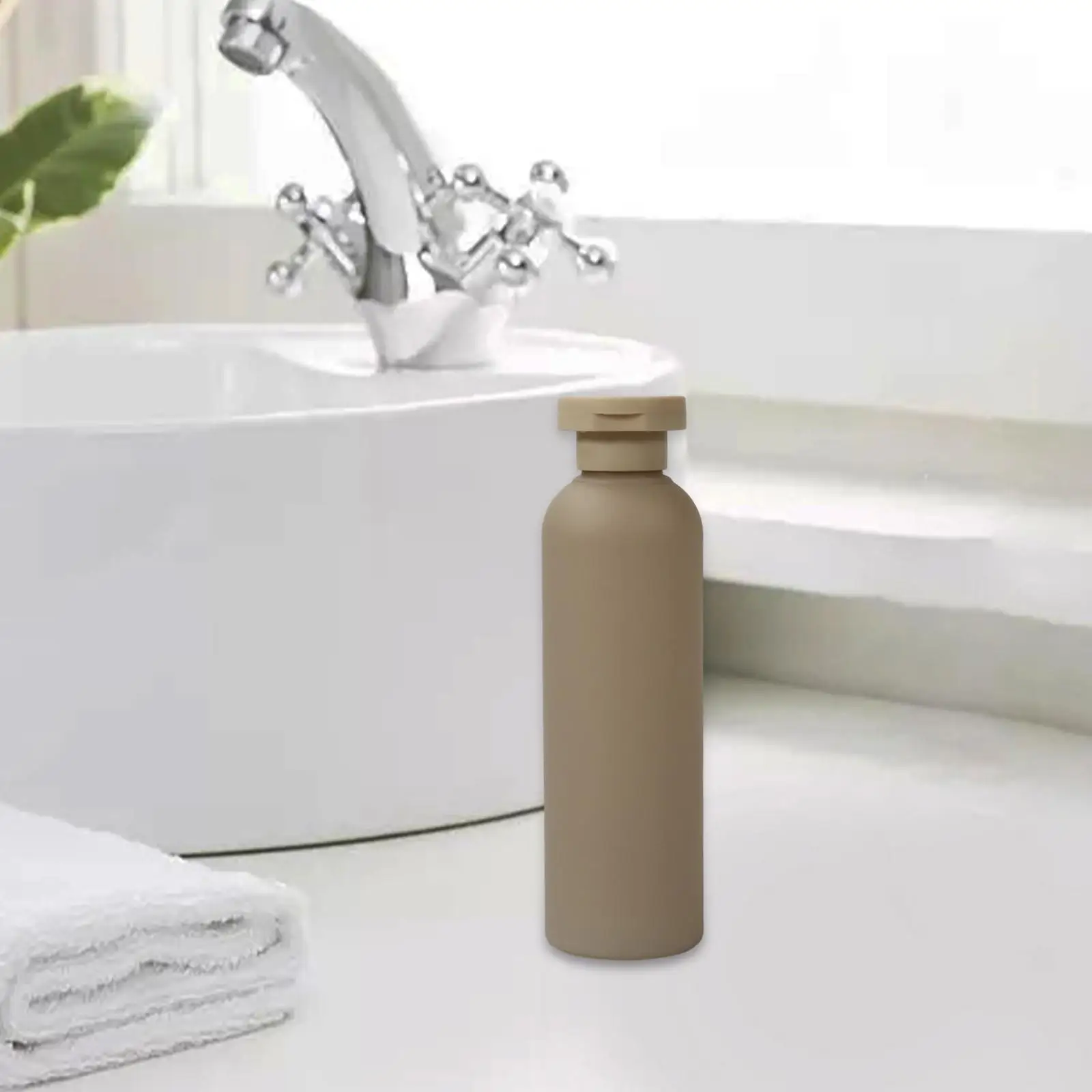 6x kosmetische Make-up-Verpackung, Aufbewahrungshalter, Behälter, Quetschflaschen für Lotion, grau, 200 ml, nachfüllbarer leerer Kunststoffflaschenverschluss