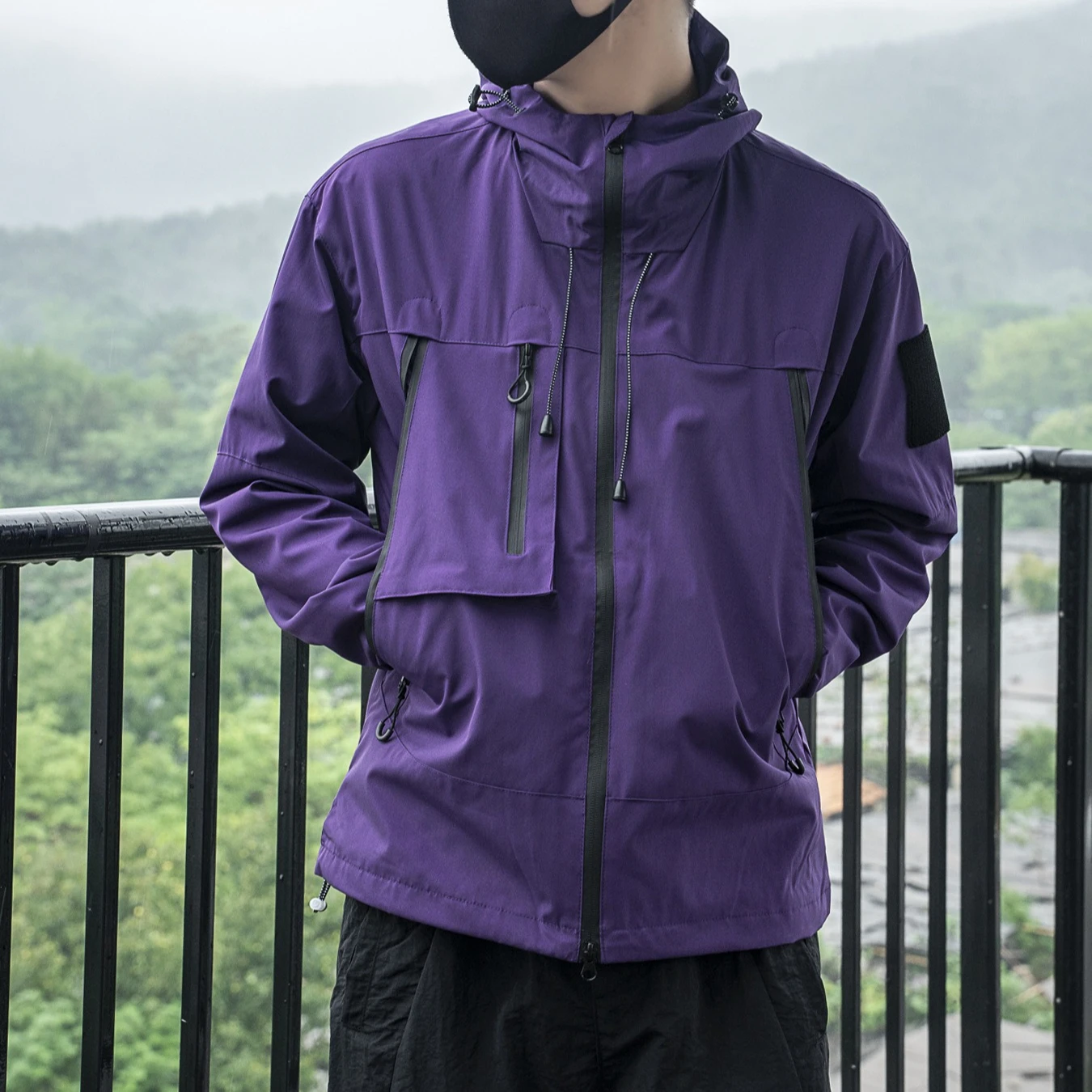 casual women's hard shell coat autumn purple jacket men rainstorm prevention professional outdoor sunscreen mountaineering suit