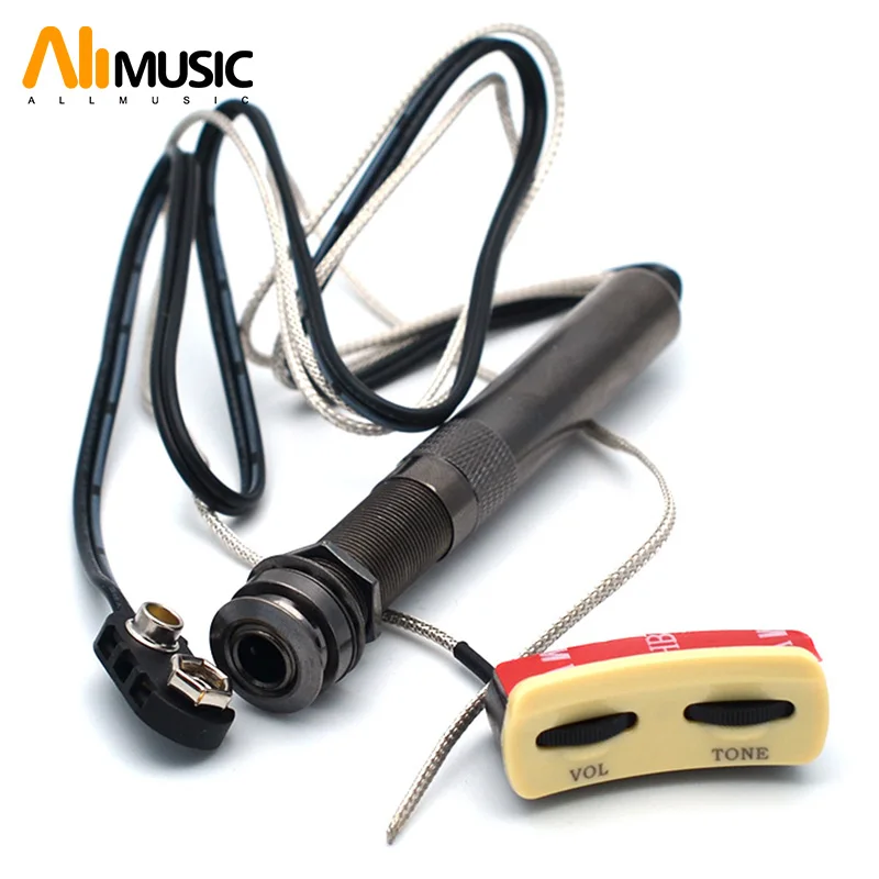 A-201 Pen Style Microphone Sound Hole Adjustable Pickup with Sensitive Silver Pizo for Acoustic Folk Guitar