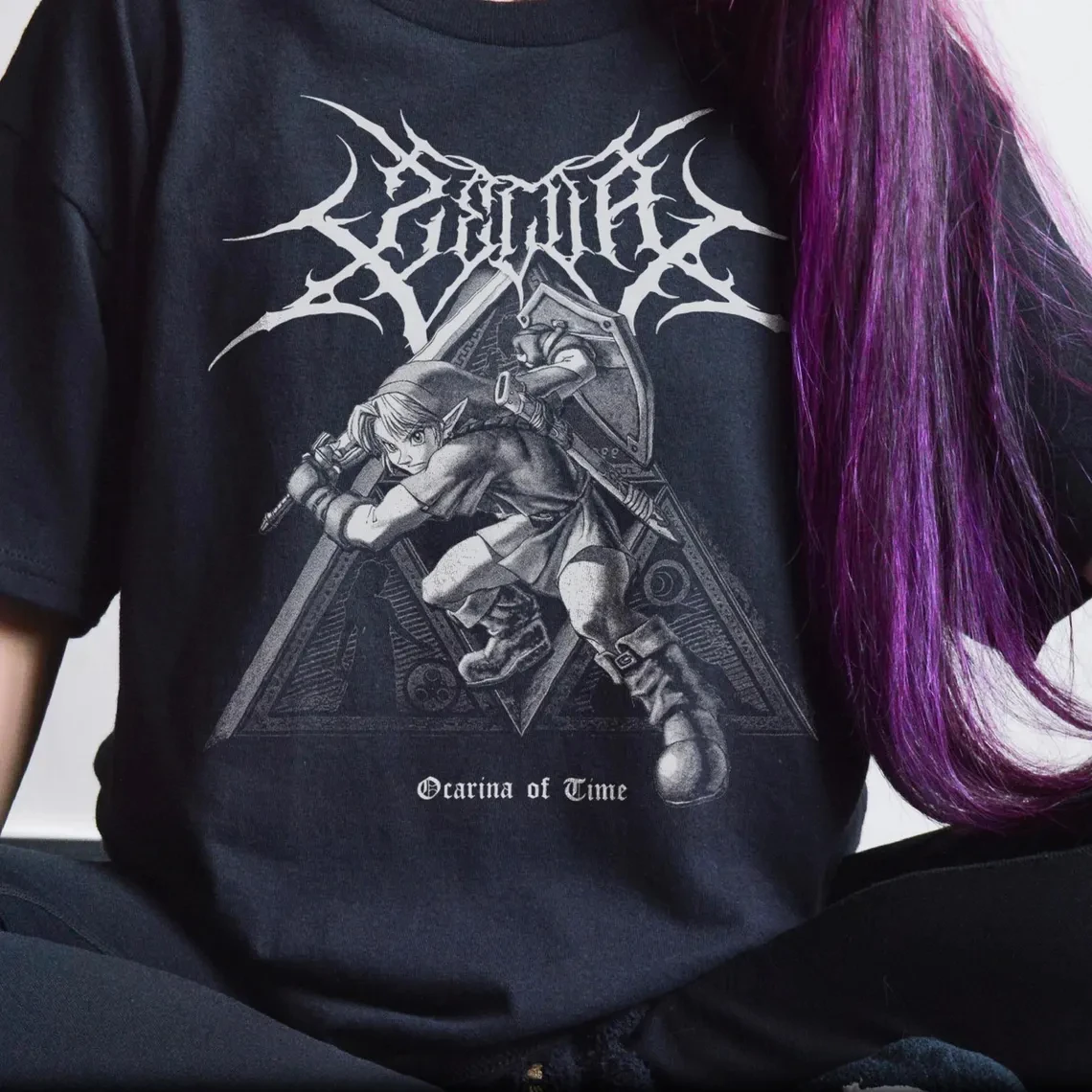 The Legend of Zelda Ocarina of Time Graphic T Shirt Vintage Link Print Short Sleeve Men Women and Kids Gothic Gaming Streetwear