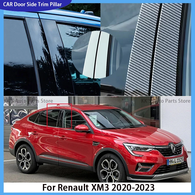 

Fit For Renault XM3 2020 2021 2022 2023 Glossy Black Pillar Posts Door Side Window Trim Cover B C Column Sticker Decoration