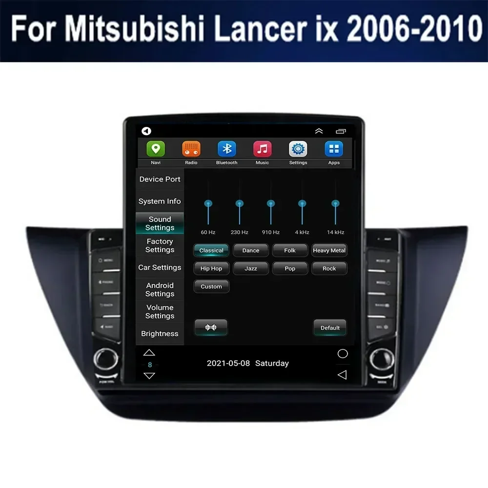 Автомобильный радиоприемник Android 8G + 128G для Mitsubishi Lancer ix 2006-2010 9,7 дюйма 5G NET RDS DSP Видео Аудио Мультимедиа 2 Din Автомобильный DVD-плеер