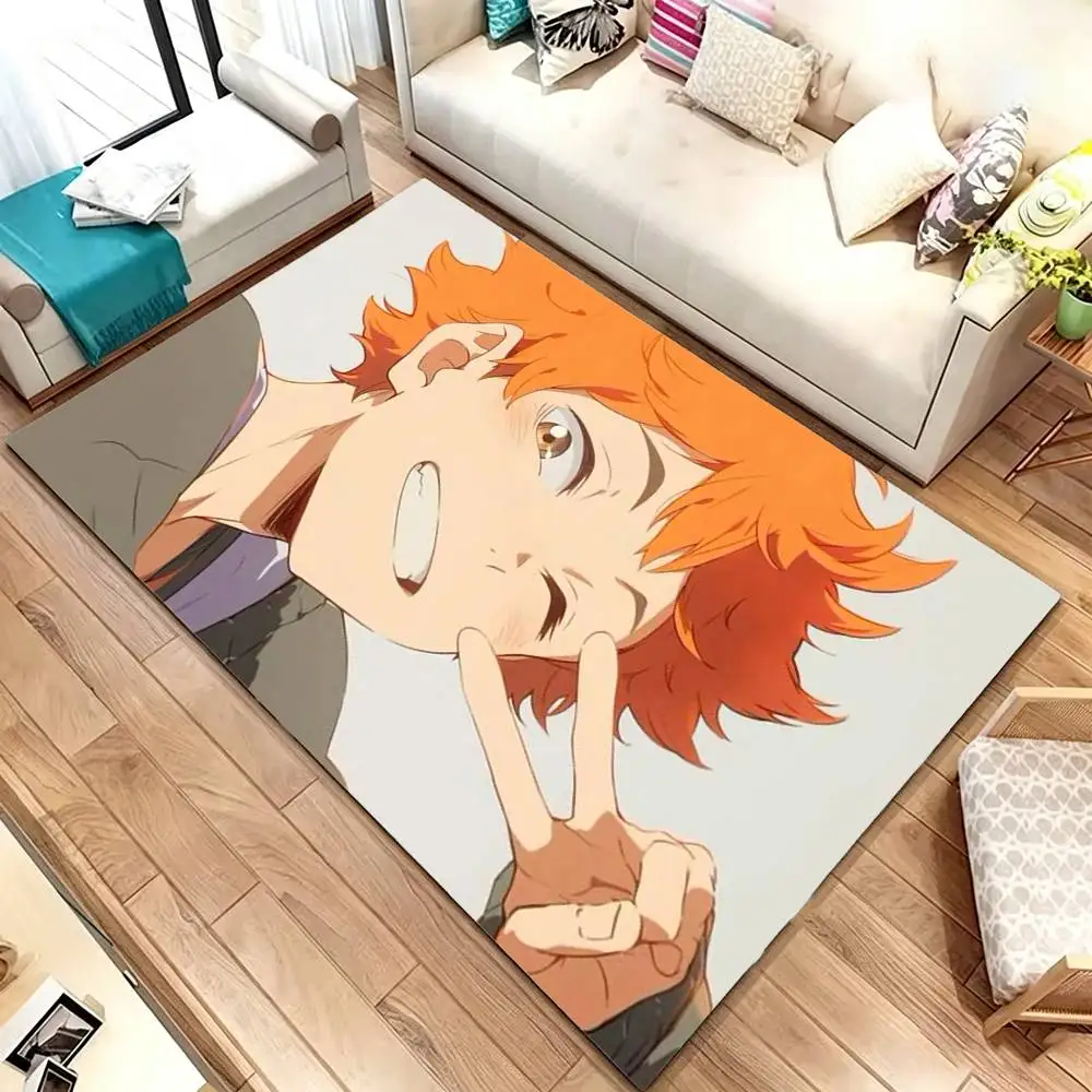 H-Haikyuu S-Shoyo Hinata Soft Thick Non-Slip Mat for Living Room Bedroom Kitchen Decor Rugs