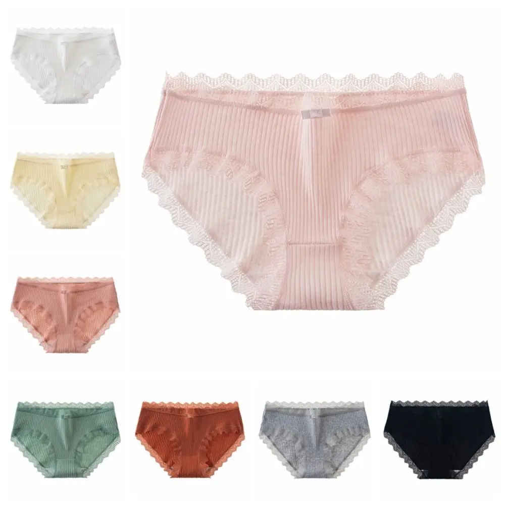 Simples listra laço bowk briefs tamanho grande roupa interior meados de cintura calcinha fina simples feminino cuecas presentes