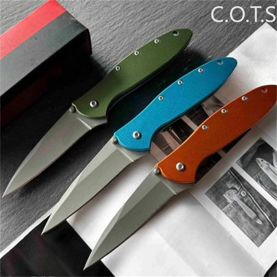 

Складной нож Ken Onion Leek Assisted Flipper с матовой отделкой, гладким лезвием, рукоятками из нержавеющей стали, для повседневного ношения, кемпинга, рыбалки