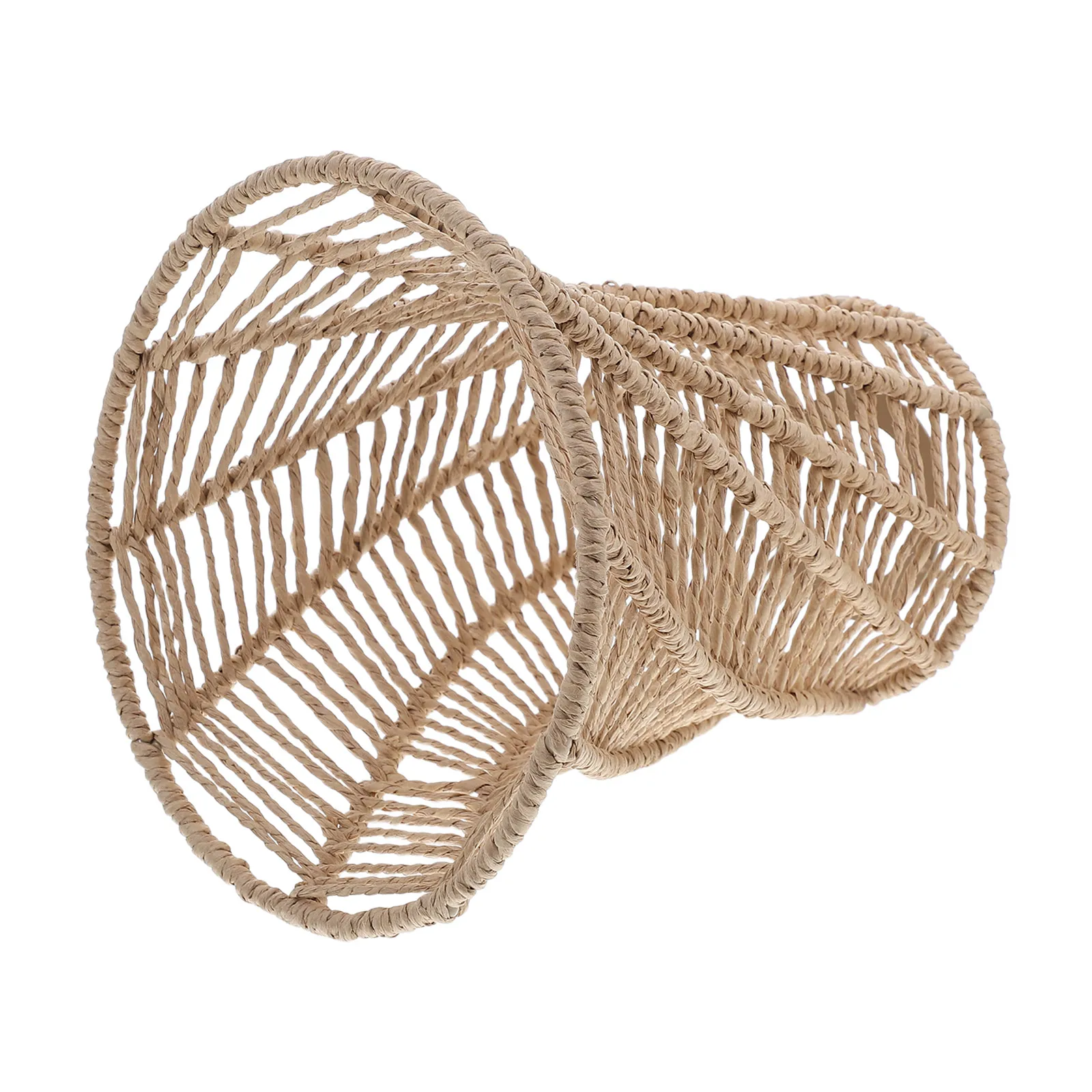 

Woven Lampshade Small Rattan Bohemian Home Decorative Lighting Cover Ceiling Lamp Fixture Vintage Style Warm Atmosphere