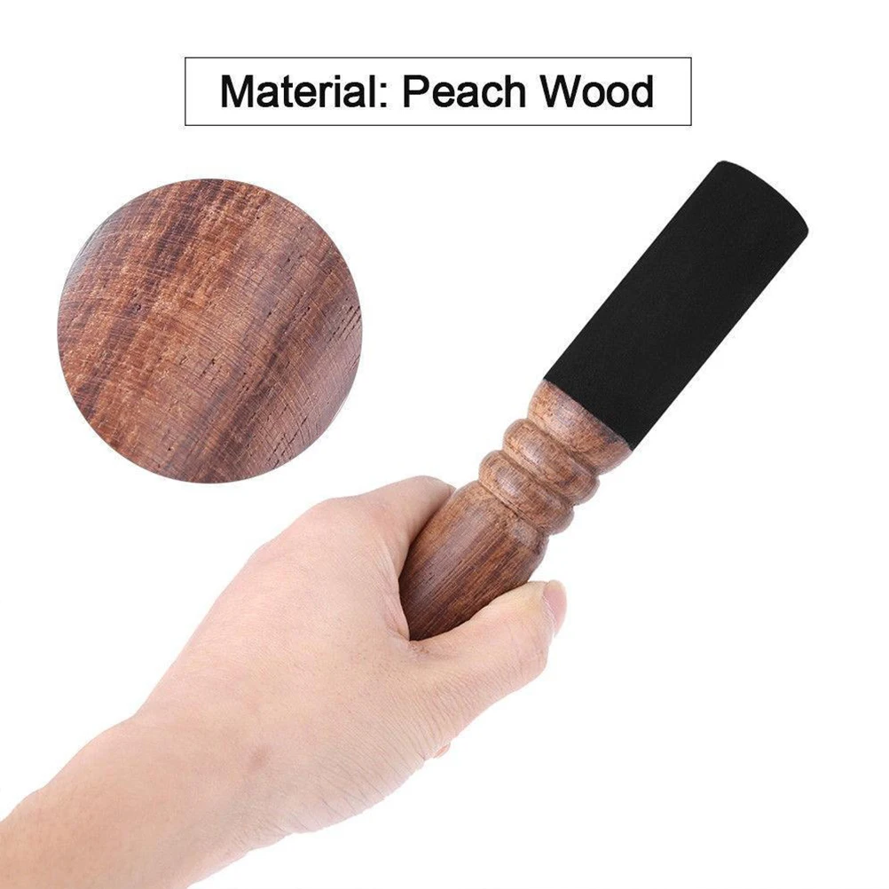 

Sheepskin Singing Bowl Mallet Suede Handmade Nepal Peach Wood Striker Tibetan Gong Bowls Sound Prayer Meditation Yoga