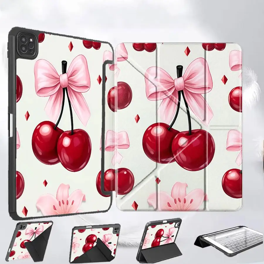 

Чехол для планшета iPad Air 4 5 M3 M2 M4 11 дюймов Pro 2025 Mini 6 7 Pro 11th 10th 9th 8th 7th 12.9 дюймов с держателем CE9191_Bowknot