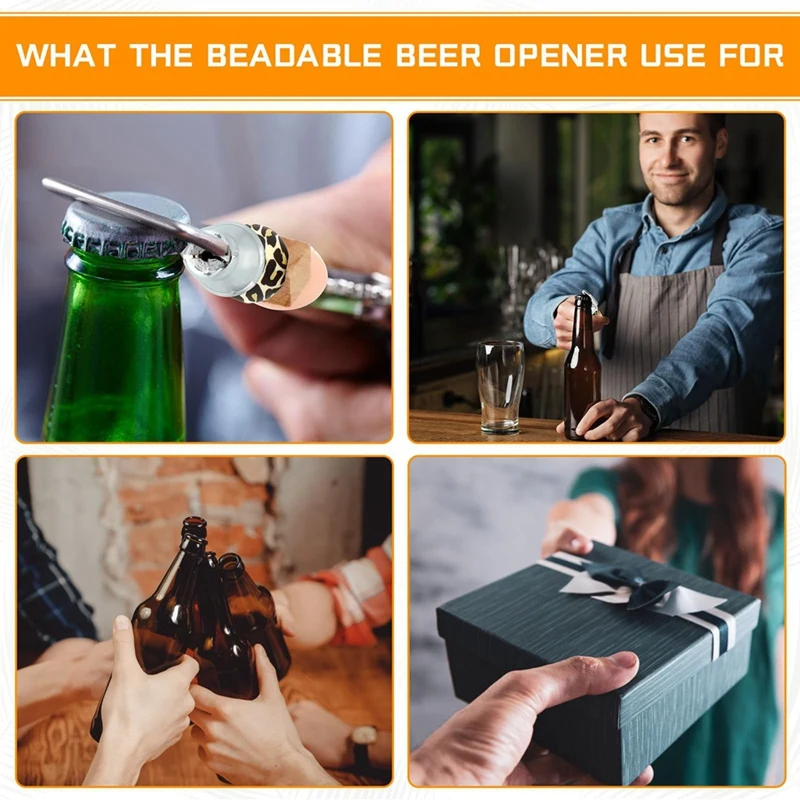 Reusable Beaded Bottle Opener Decorative Bead Wine Opener For Bartender DIY Beaded Bottle Opener Durable Easy Install