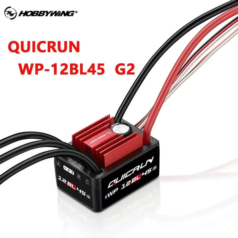 2025 جديد HobbyWing QuicRun WP 12BL45 G2 45A مقاوم للماء بدون فرش ESC لسيارات RC 1/12 1/14 #4