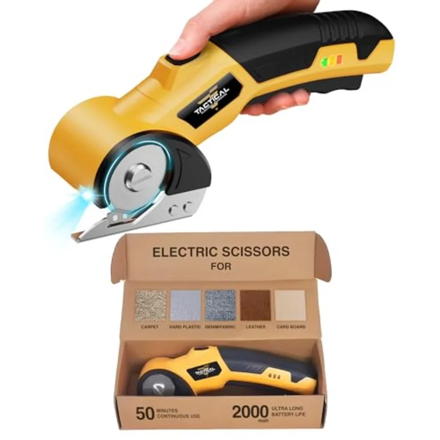 

Tactical Electric Scissors Cordless Cardboard Cutter Electric Box Cutter for Cardboard Heavy Duty 4V Rechargeable Power Scissor