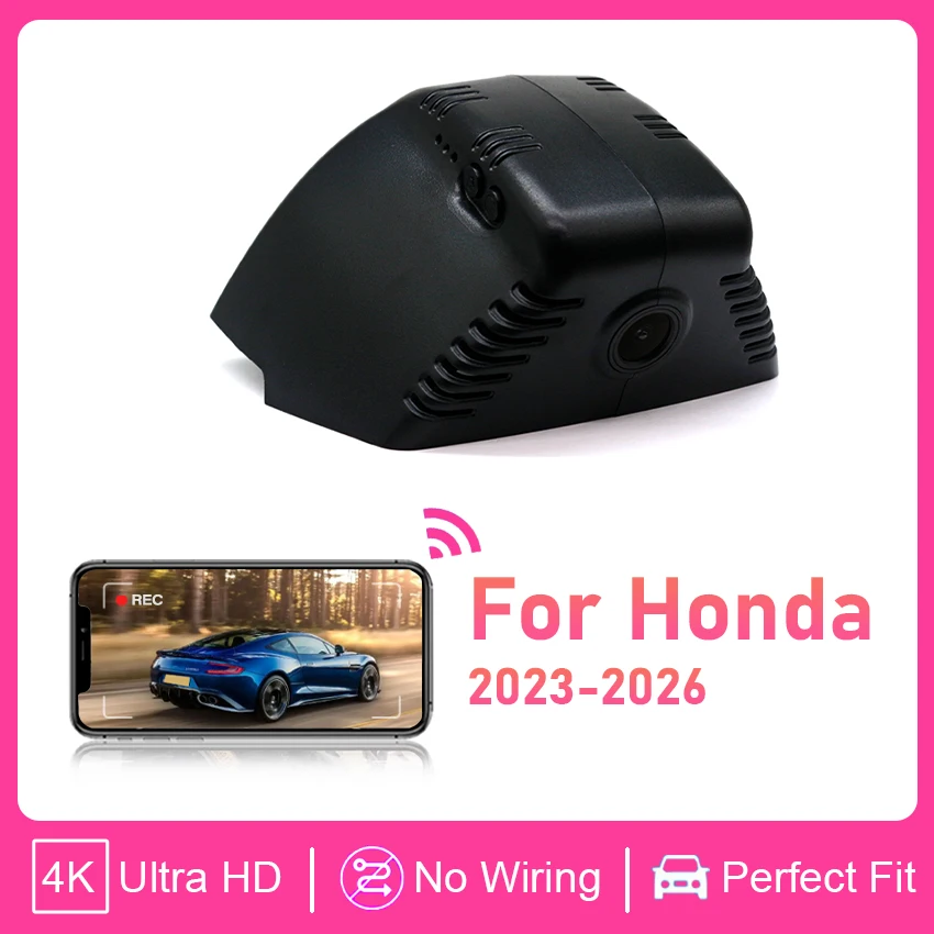 

Видеорегистратор DashCam с ночным видением 4K 2160P UHD, подключение Plug and Play, автомобильная камера DVR для Honda Accord 11 Mk11 CY 2023-2026