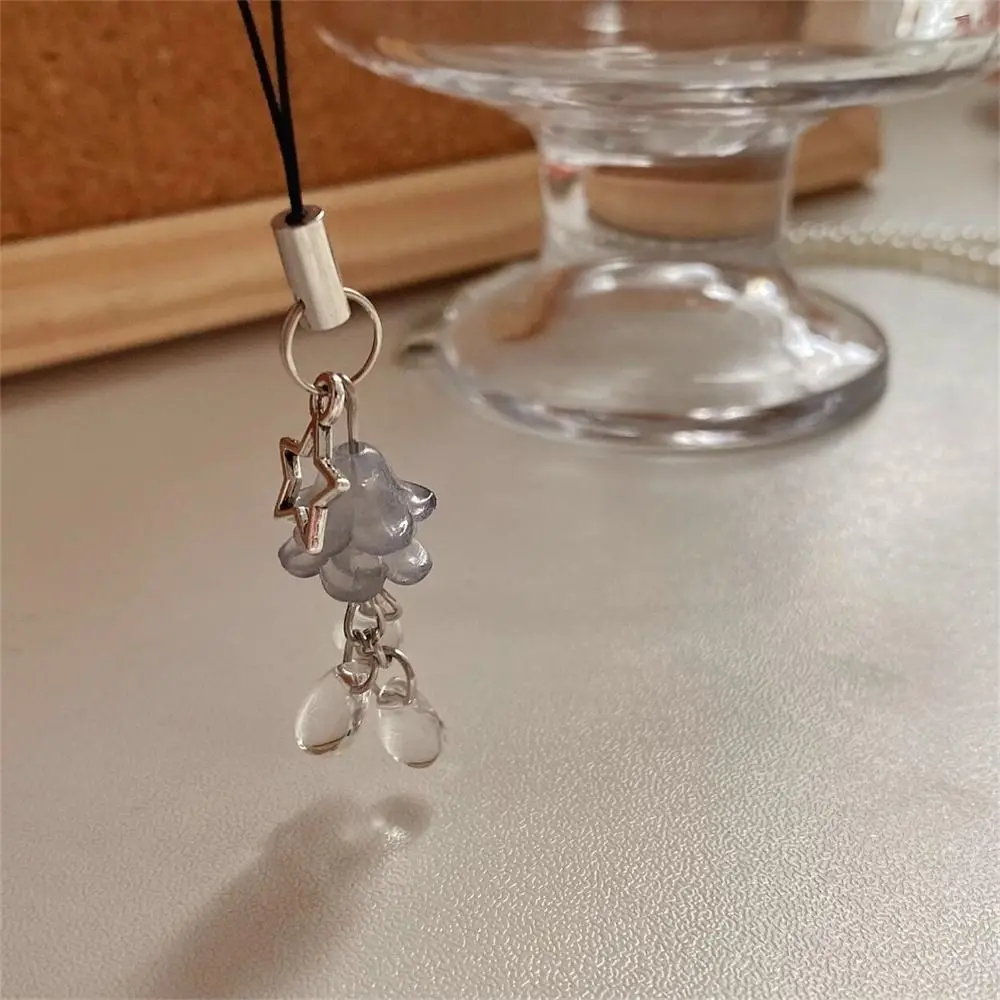 

Phone Lanyard Y2k Phone Charm Beaded Keychain Phonestraps Star Jellyfish Pendant Handmade Glass Phone Chain Strap Car Key Holder