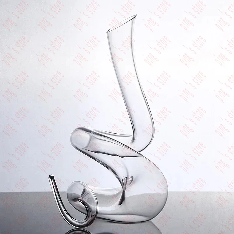 

1400ML Winding Snake Decanter Wine Holder Unleaded Crystal Glass Serpent Model Aerator Party Barware Art Decor Restaurant