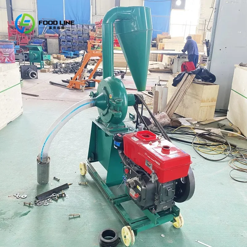 Customized Grain Cereal Mill Corn Flour Grinder Small Wheat Cassava Crusher Machine Diesel Maize Disc Mill for Animal Feed