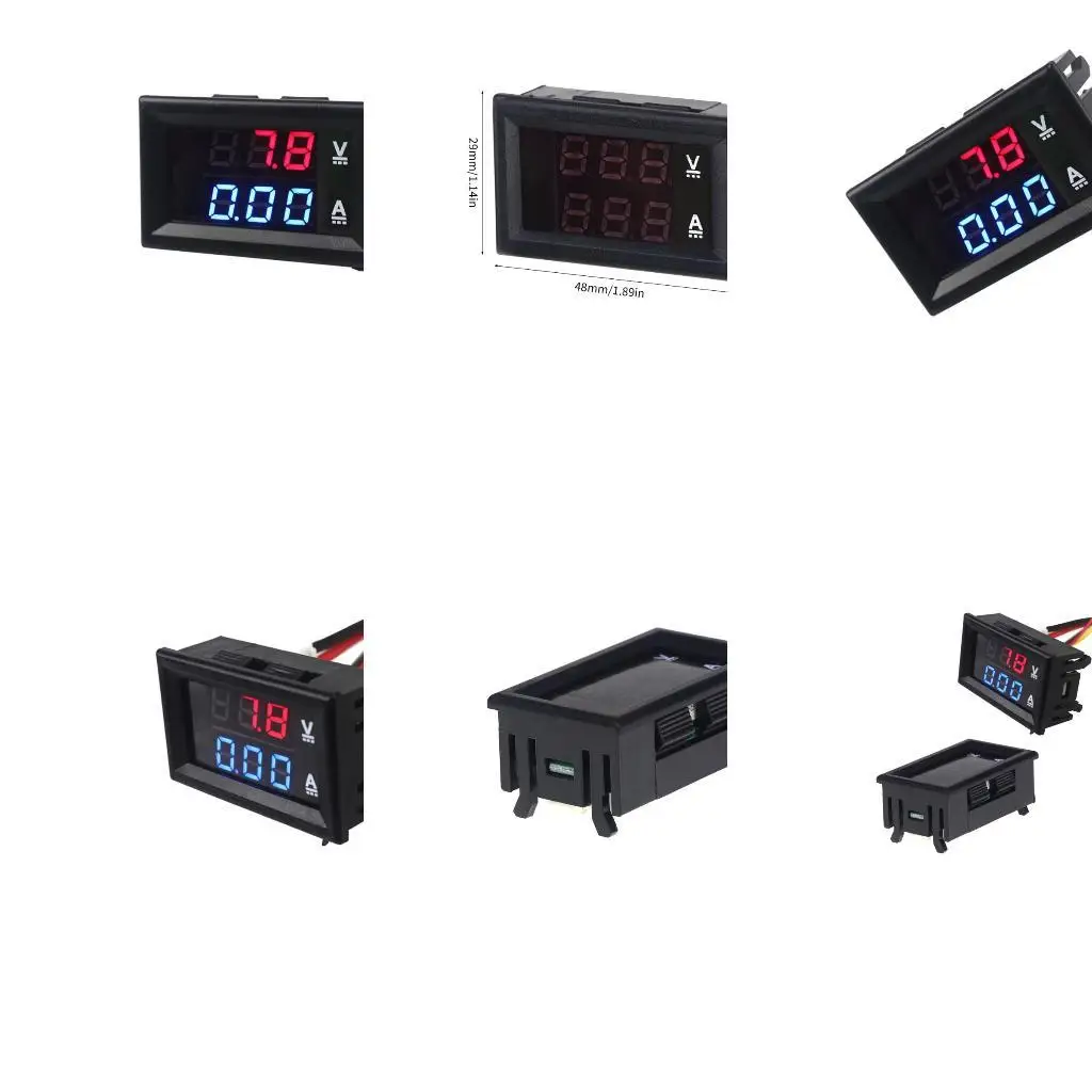 

652F 0-100V Два цифрового показателя дисплея с чтением светодиодов тока 10A.