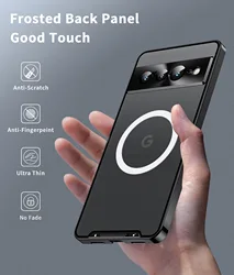 Pixel 9 For Aluminum Magnetic Metal Phone Case For Google Pixel 8 7 Pro 7Pro Wireless Charging Camera Protector Ultra-thin Cover