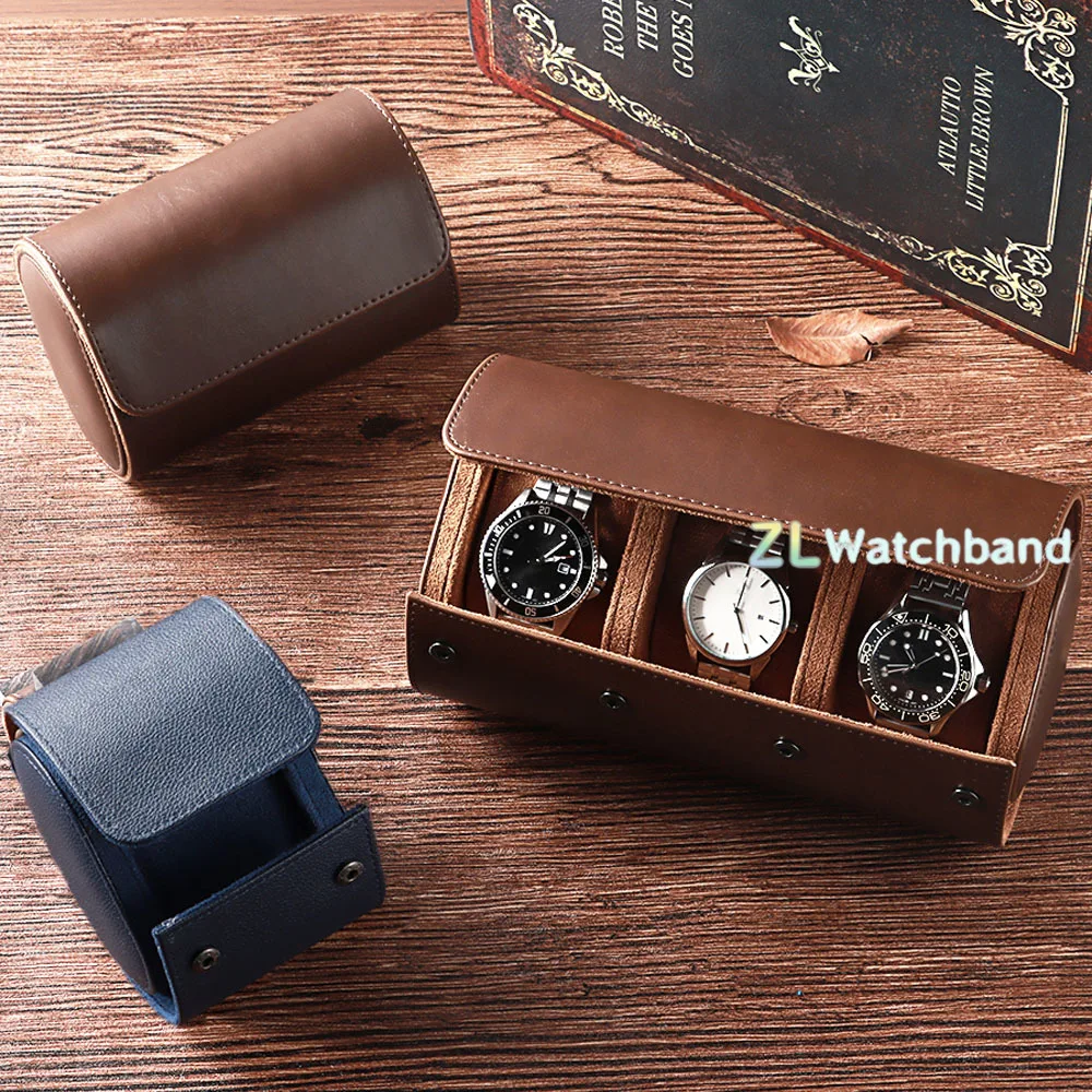 1/2/3 Watch Travel Case -Classic Leather Watch Case With Perfect Texture.Mens Watch Case for Travel Handcrafted by Craftsmen