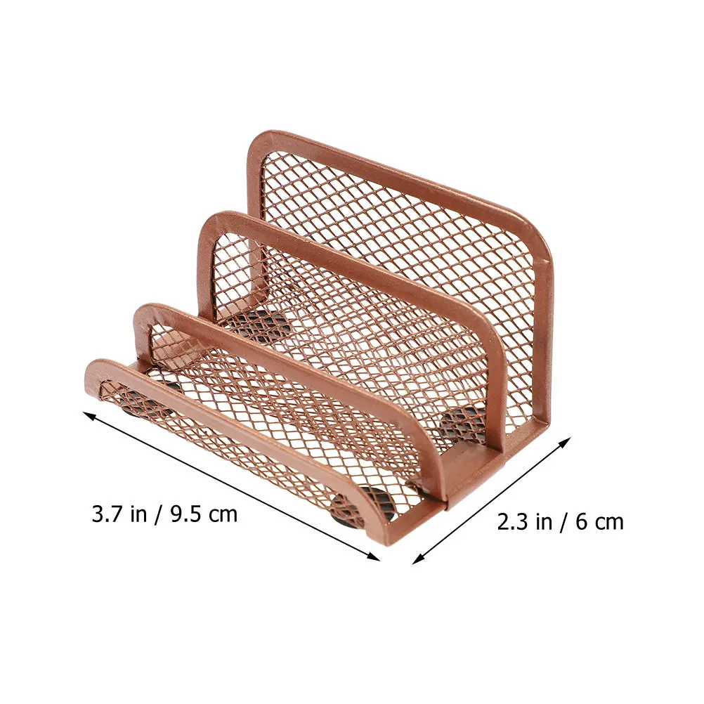 2Pcs Metal File Holder Vertical Desktop Book Organizer Office Magazine Rack Home Supply Letter Holders for The Home