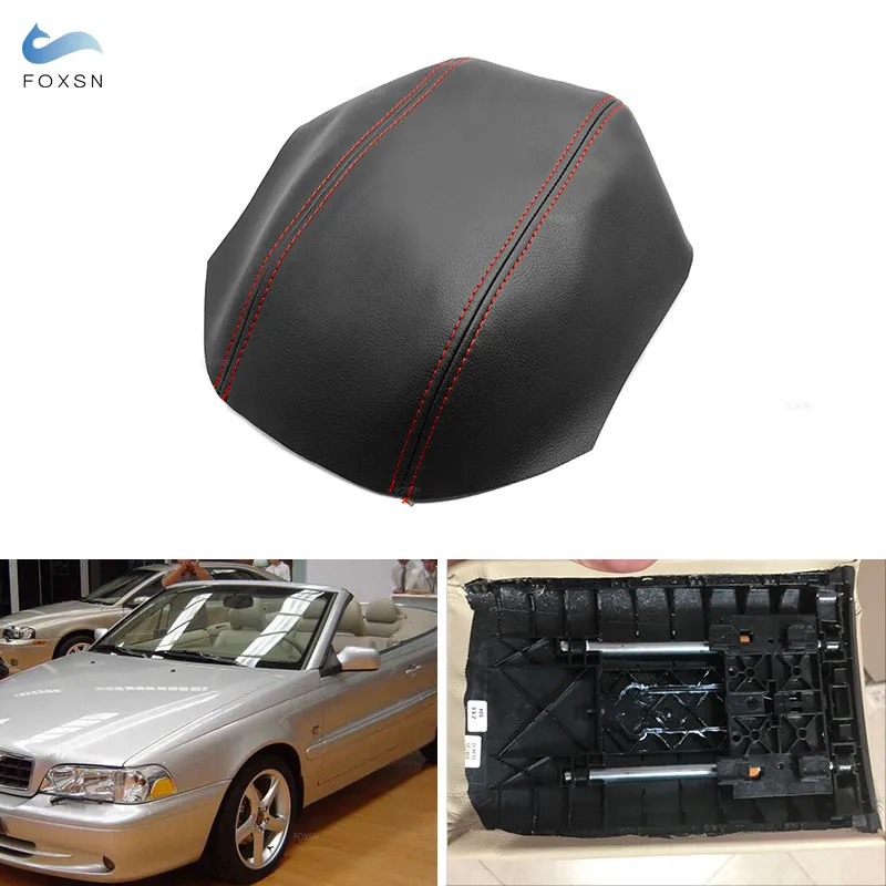 Accesorios de cuero de microfibra para coche Volvo S70 V70 C70 1993-2001, cubierta protectora para la caja del reposabrazos del centro de control.