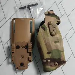 Funda táctica liberación rápida para Glock 17 con linterna X300