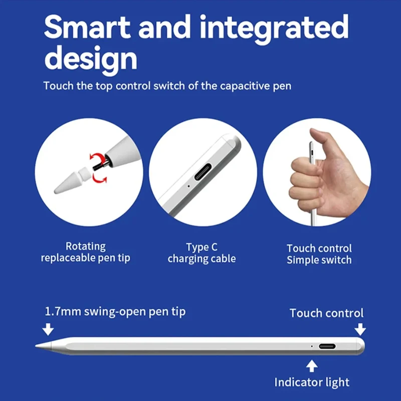 قلم عالمي للهاتف المحمول اللوحي قلم اللمس لنظام IOS وأندرويد ويندوز لأجهزة Apple Ipad Pencil لـ XIAOMI HUAWEI Stylus