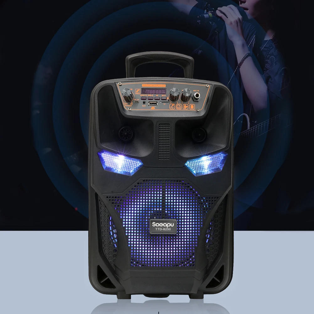 

Bluetooth-Compatible Speaker Wireless Portable Speaker Support FM Radio Subwoofer Powerful Speaker for Travel Indoor and Outdoor