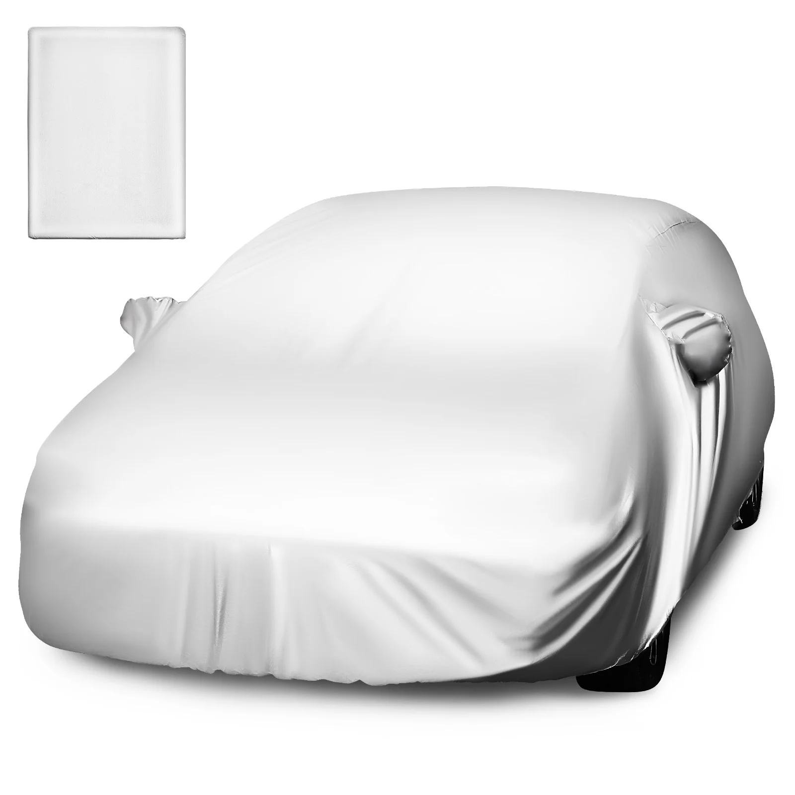 

Car Cover Universal 170T Silver Coated Waterproof Dust Wind Sun Rain Snow Protection Outdoor For Suv Automobiles Xl