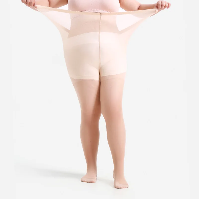 Damen Übergröße 20 Denier Transparente Strumpfhose mit Hoher Taille, Nylon-Strumpfhose, Superelastisch XL-4XL, Große Größen für Kräftige Damen bis 150kg/330lbs – Detail 23
