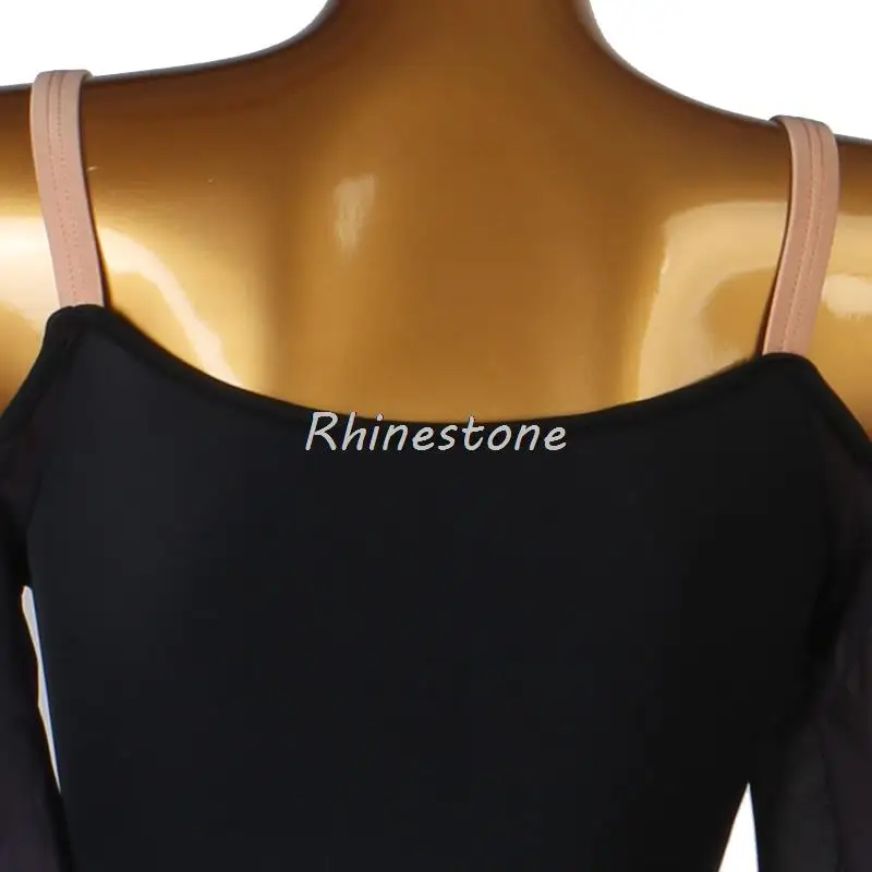 Farbverlauf lange Ärmel moderner Bodysuit riemen Latin National Standard Social Dance Top neues Produkt